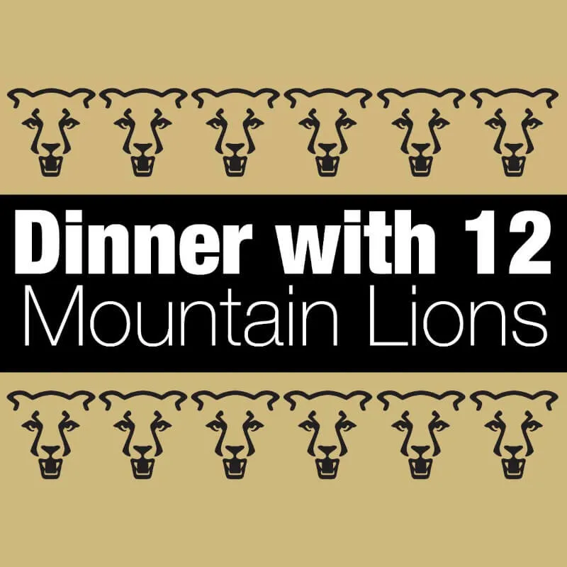 UCCS Dinner with 12 Mountain Lions