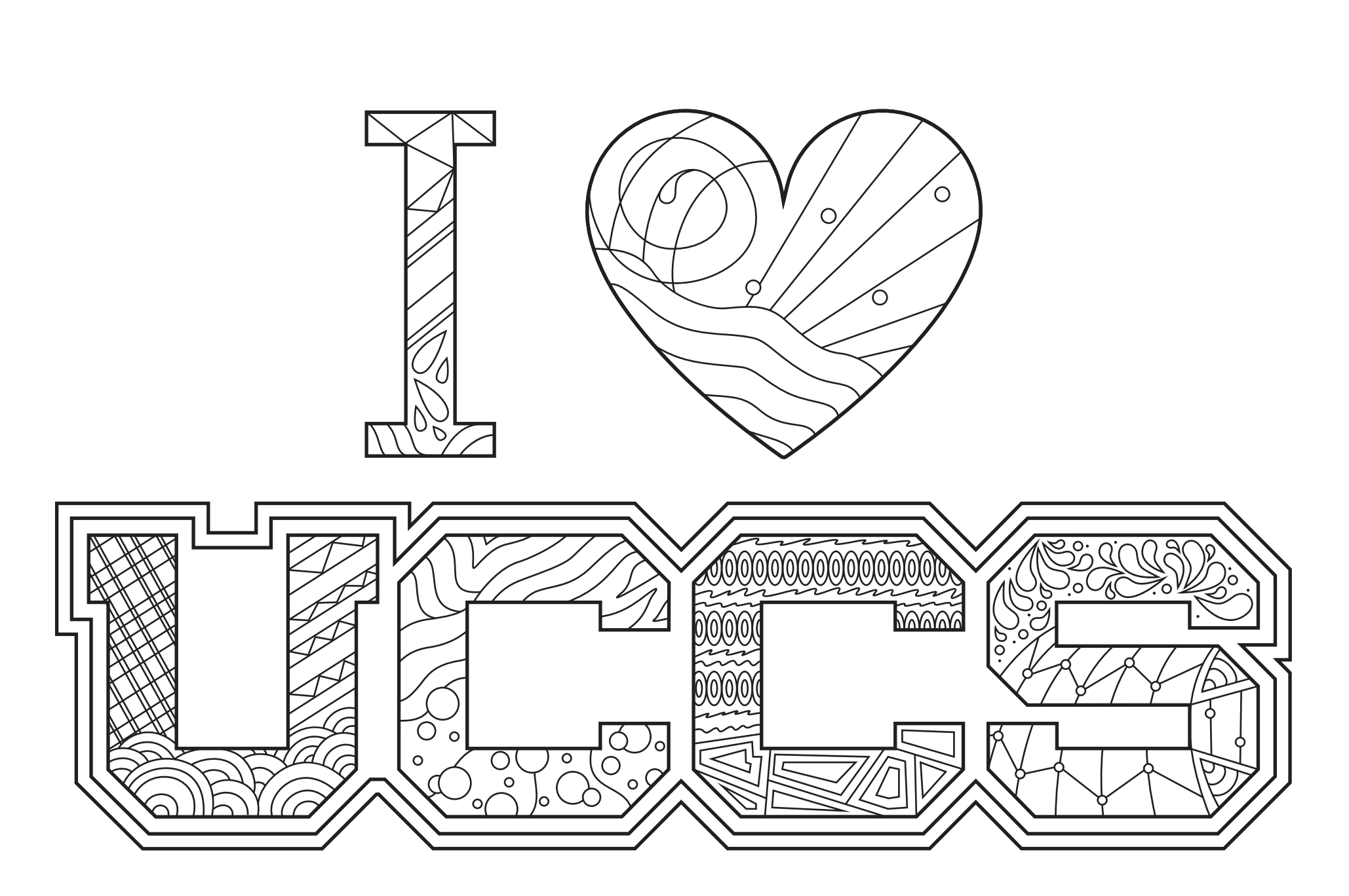 A decorative image that shows the words I LOVE UCCS
